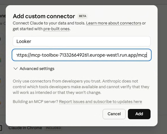 Add custom connector