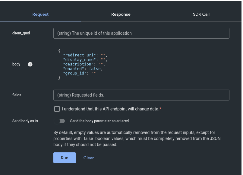 Register oauth app