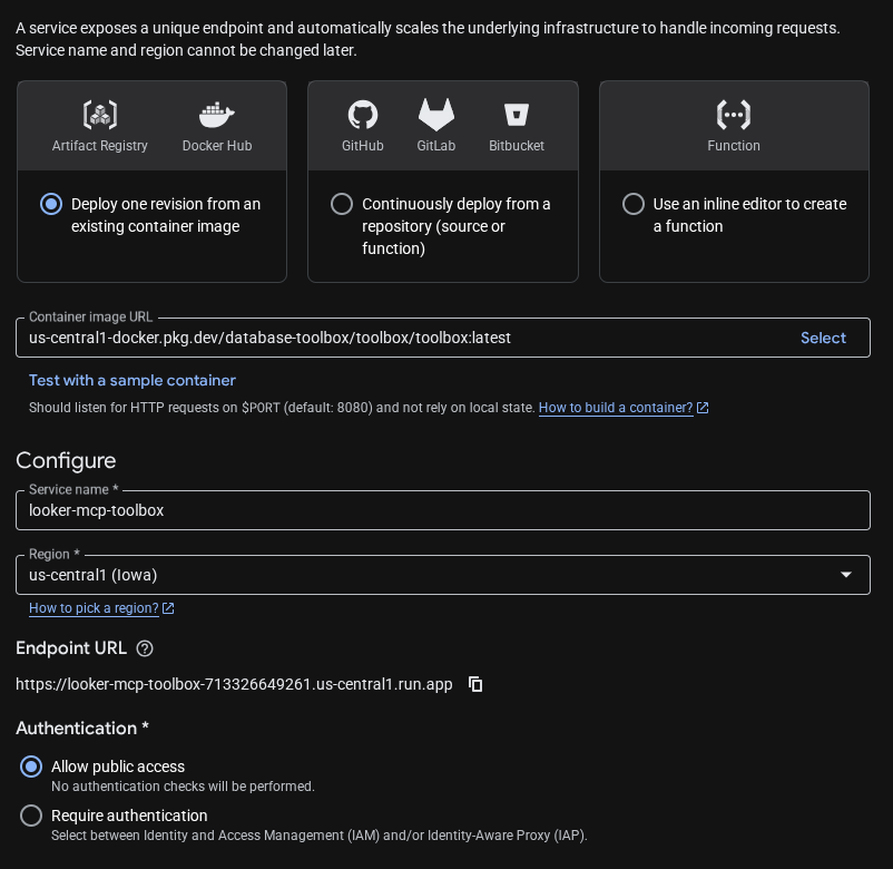Image configuration